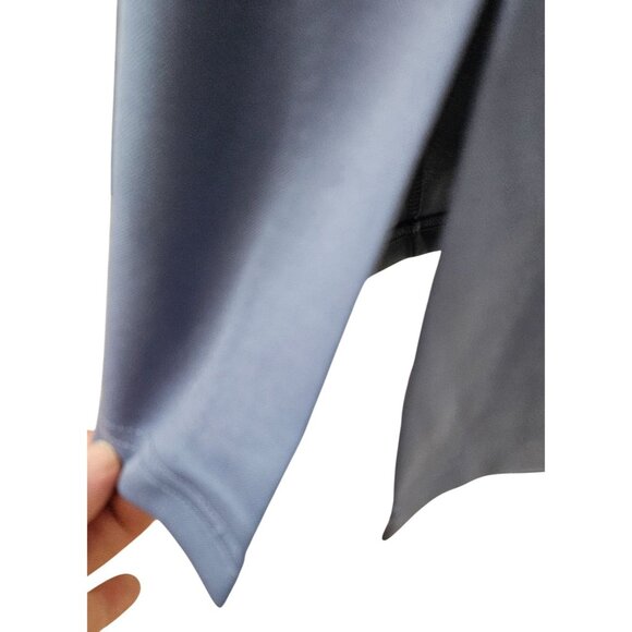 Grace Karin Womens XL Blue Midi Dress Tie Waist & V-Neck Stylish Slit Elegant - Picture 7 of 12